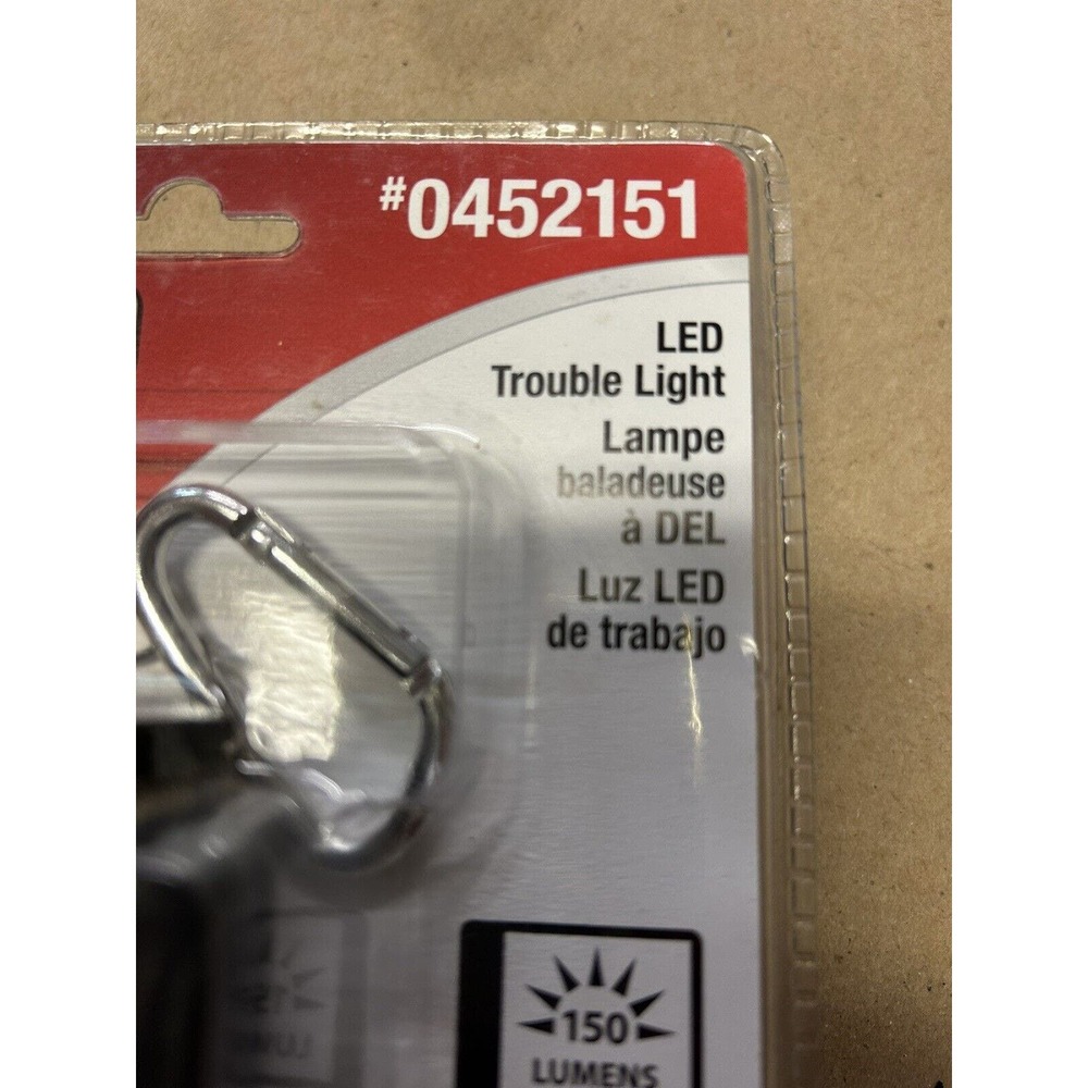 Utilitech Led Trouble SPOT Light Lamp 6 ft cord- 150 lumens carabiner clip NEW - Picture 2 of 5